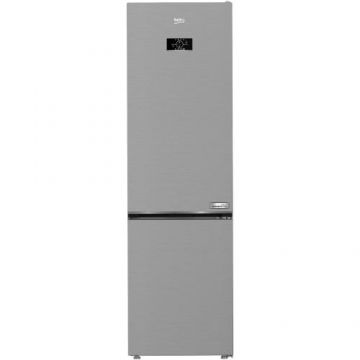 Combina frigorifica Beko B3RCNA404HXB, 355 l, No Frost, HarvestFresh, AeroFlow, Clasa E, Kitchen Fit, Everfresh+, H 203 cm, Metal Look