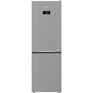 Combina frigorifica Beko B5RCNA365HXB, 316 l, No Frost, AeroFlow, HarvestFresh, Clasa D, H 186.5 cm, Argintiu