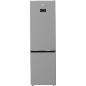 Combina frigorifica Beko B5RCNA406LXBW, 355 l, No Frost, HarvestFresh, AeroFlow, BioCycle, Clasa C, 203,5 cm, Metal Look