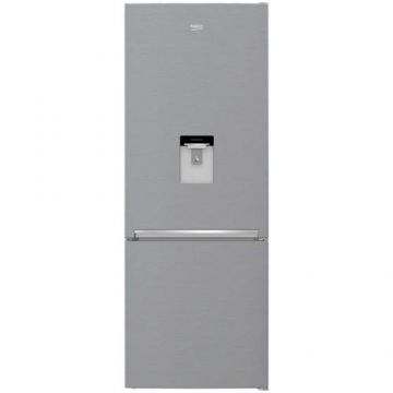 Combina frigorifica Beko RCNE560K40DXBN, 510 l, NeoFrost Dual Cooling, Compresor ProSmart Inverter, Dozator de apa, Clasa E, H 192 cm, Argintiu