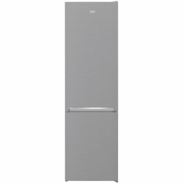 Combina frigorifica Beko RCSA406K40XBN, 386 l, Raft sticle, Clasa E, H 201 cm, Argintiu