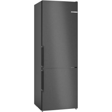 Combina frigorifica Bosch KGN49VXDT, 440 l, NoFrost, Inverter, Clasa D, H 203 cm, Black Inox AntiAmprenta