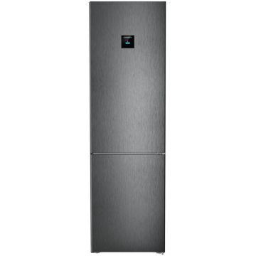 Combina frigorifica CNbdc 5733, NoFrost, EasyFresh, 60 cm, 371 L, EasyTwist-Ice, SuperSilent, Clasa C, Black Steel