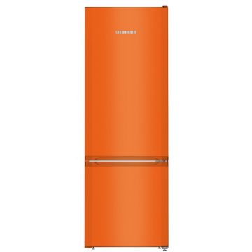 Combina frigorifica Comfort CUno 2831, 265 L, Clasa F, Congelator SmartFrost, Variospace, H 161.2 cm, Portocaliu
