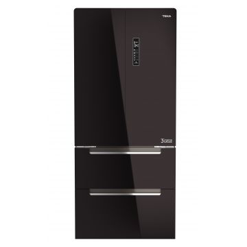 Combina frigorifica cu 4 usi Teka Maestro RFD 77820 GBK LongLife No Frost compartiment Gourmet Fuzzy Logic IonClean 500 litri net clasa A++ Cristal Black