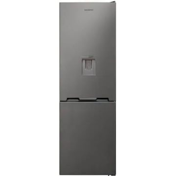 Combina frigorifica Daewoo RN-308RDQM-1, 330 l Net, No Frost, Clasa E, Dispenser apa, Farmer s case, Digital Smart Control, H 187 cm, Inox