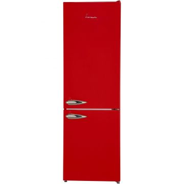 Combina frigorifica Fram FC-VRL268RDF+, 268l, Clasa F, Lumina LED, Super congelare, Dezghetare automata frigider, H 170 cm, Rosu