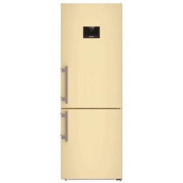 Combina frigorifica Liebherr CBNbe 5778, 381 L, No frost, Display, Control electronic, Alarma usa, BioFresh, H 201 cm, Clasa C, Bej