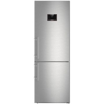 Combina frigorifica Liebherr CBNes 5778, 381 L, No Frost, Display intern, Control electronic, SuperCool, BioFresh, H 201 cm, Clasa C, Inox