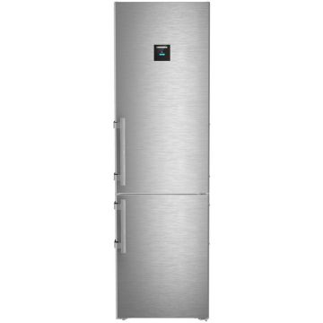 Combina frigorifica Liebherr CCBNsdc 5753, 362 L, No Frost, Display TFT 2,4” color, Touch & Swipe, SuperCool/SuperFrost, BioFresh, H 201.5 cm, Inox/argintiu