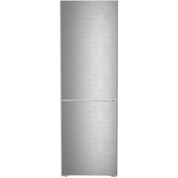 Combina frigorifica Liebherr CNsdc 5223, 330 L, No Frost, Clasa C, Ecran LC monocrom tactil, SuperCool/SuperFrost, EasyFresh, Raft sticle, H 185.5 cm, Inox/Argintiu