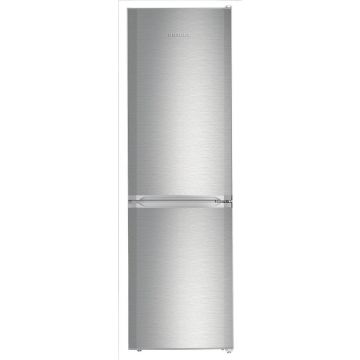 Combina frigorifica Liebherr CUef 3331, 296 L, SmartFrost, Control mecanic, Iluminare LED, Sertar fructe/legume, Suport sticle, Clasa F, Argintiu