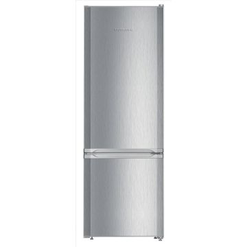 Combina frigorifica Liebherr CUel 281, 265 L, SmartFrost, Control mecanic, Iluminare LED, Sertar fructe/legume, Suport sticle, Argintiu
