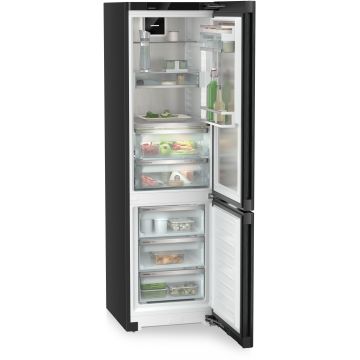 Combina frigorifica Liebherr Peak CBNbsd 578i BioFresh Professional сu HydroBreeze NoFrost 359 litri clasa D Black Steel