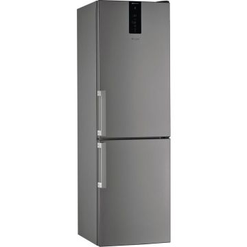 Combina frigorifica Whirlpool W9 821D OX H, 323 L, Clasa E, Dual No Frost, 6th Sense, Display Electronic Exterior, H 189 cm, Inox