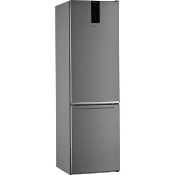 Combina frigorifica Whirlpool W9 921D OX, 348 l, Clasa E, Dual No Frost, 6th Sense, Display Electronic Exterior, H 201 cm, Inox