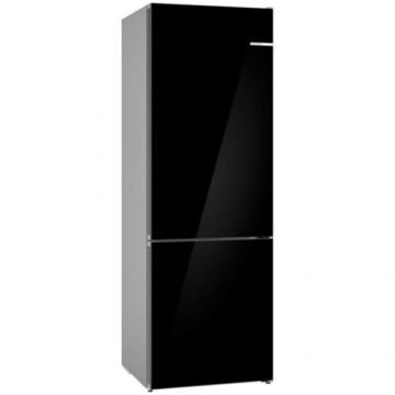 Combina frigorifica Bosch KGN49LBCF, 440 L, NoFrost, PerfectFit, Iluminare LED, Clasa C, H 203 cm (Negru)