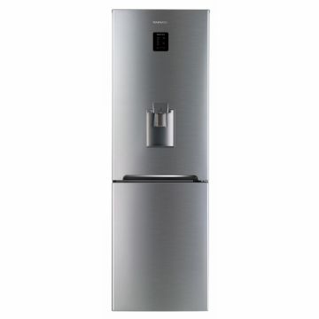 Combina frigorifica Daewoo RN-307RDQM, 305 l, No Frost, Display, Dispenser apa, Multi AirFlow, Clasa A+, H 187 cm, Silver