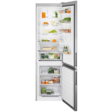 Combina frigorifica Electrolux LNT6MC36U1, 366 l, No Frost, Control electronic, Multi Flow, Iluminare LED, Clasa C, H 201 cm, Inox antiamprenta Combina frigorifica Electrolux LNT6MC36U1, 366 l, No Frost, Control electronic, Multi Flow, Iluminare LED, Clasa C, H 201 cm, Inox antiamprenta