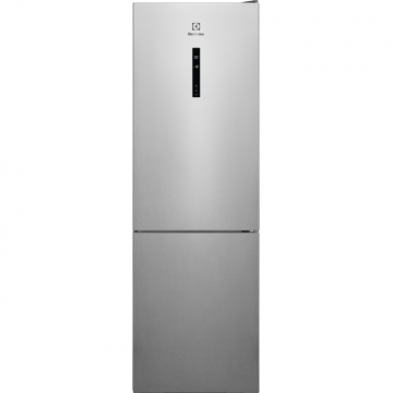 Combina frigorifica Electrolux LNT7ME32X3, 330 l, No Frost, Afisaj LCD, CustomFlex, Multi Flow, Iluminare LED, Clasa E, H 186 cm, Inox antiamprenta