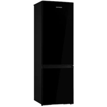 Combina frigorifica Heinner HC-H273BKF+, 264 l, Clasa F, Iluminare LED, Control mecanic Termostat ajustabil, H 176 cm, Negru