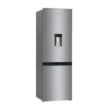 Combina frigorifica Heinner HC-H292XA+, 292 l, Frost Free, Congelator No-Frost, Dispenser apa, Control electronic, Clasa A+, H 185.5 cm, Inox