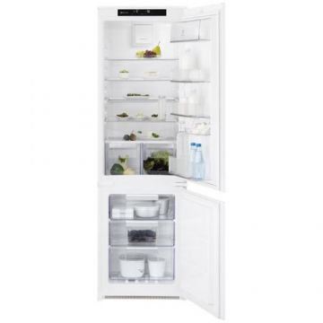 Combina frigorifica incorporabila LNT7TF18S, 256 L, Fresh Frost Free - No Frost, Ventilator, Usa reversibila slide, control electronic, Clasa F, H 178 cm (Alb)
