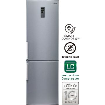 Combina frigorifica LG GBB539PVQWB, 318 l, Clasa A+, Silver
