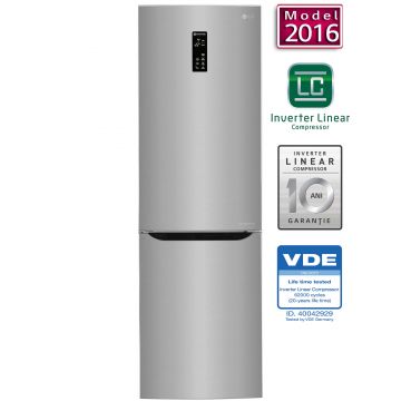 Combina frigorifica LG GBB59PZKVS, 318 l, Clasa A+