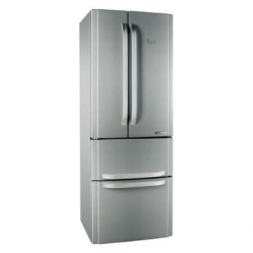 Combina frigorifica Quadrio Hotpoint E4DAAXC, 402 l, Clasa A+, Inox