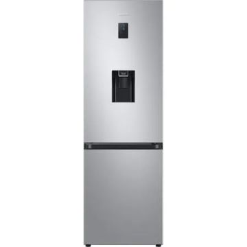 Combina frigorifica Samsung RB34T652ESA, 331 l, Clasa E, NoFrost, Compresor Digital Inverter, All around coooling, Dozator apa, H 185 cm, Argintiu