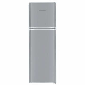 Frigider cu doua usi Liebherr CTsl 3306, 312 l, SmartFrost, GlassLine, Display LCD, Clasa A+, H 176 cm, Argintiu