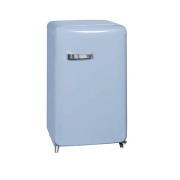 Frigider cu o usa Retro Exquisit RKS130-11A++, 121 l, Iluminare Interioara, Controlul Temperaturii, Clasa A++, H 97.8 cm, Albastru