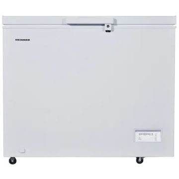 Lada frigorifica Heinner HCF-316NHF+, Capacitate 316 l, Clasa F, Control elecronic, Iluminare LED, Waterproof Display, Alb