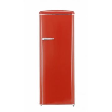 Racitor cu 1 usa Retro, Exquisit RKS325-16, Capacitate 229 l, Clasa A++, H 144, Rosu