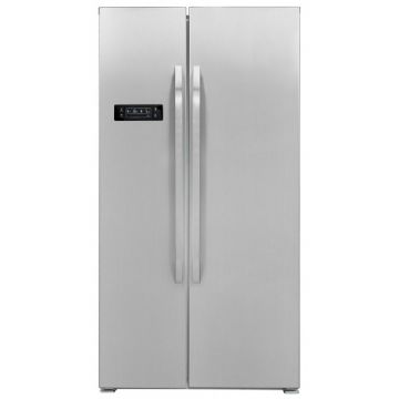 Side by Side Exquisit SBS SBS45-H-040F, 442 litri, volum net frigider 291 l, volum net congelator 151, No Frost, Inox