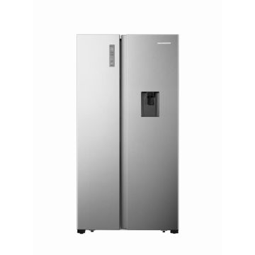 Side By Side Heinner HSBS-520NFXWDF, Capacitate 519 l, Full No Frost, Dozator apa, Control electronic, Display LED, Inox