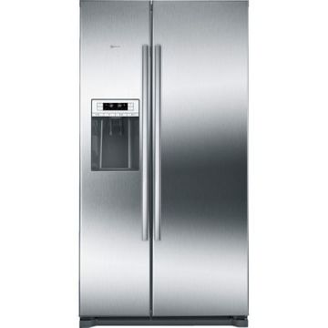 Side by Side Neff KA3902I20, 533 l, Clasa A+, NoFrost, Multi-AirFlow, TouchControl, Afisaj digital, Dozator iluminat apa gheata,