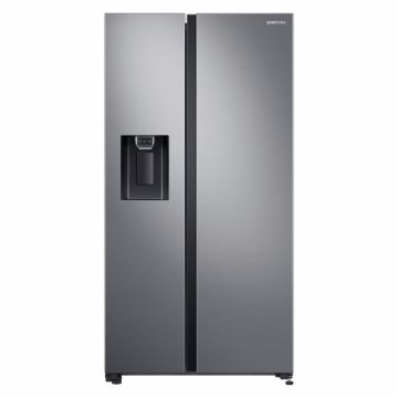 Side By Side Samsung RS65R5401M9 EO, 617 l, Clasa F, Full No Frost, All around cooling, Tehnologie Space Max, Dozator apa, Antracit