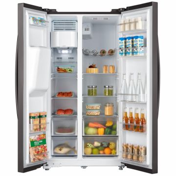 Side by side Toshiba GR-RS508WE-PMJ, 490 l ,NoFrost, IceMaker 3in1, Touch control, Dual Inverter, Clasa E, H 178 cm, Gri