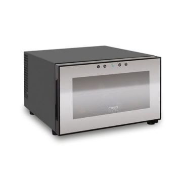 Vitrina de vin CASO DESIGN 608, Capacitate 8 sticle, Control digital temperatura, Inox Vitrina de vin CASO DESIGN 608, Capacitate 8 sticle, Control digital temperatura, Inox