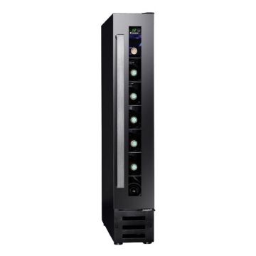 Vitrina de vinuri Candy CCVB 15, Capacitate 7 sticle, Clasa G, Control Digital, Iluminare LED, Negru