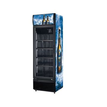 Vitrina Frigorifica SHOWCASE GSC2350B-BS, Clasa B, Capacitate 324 L, H 201 cm, Securizare cu cheie, Negru