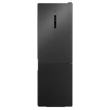 Combina frigorifica AEG RCB732E7MB, 330 L, No Frost, Afisaj LCD, CustomFlex, Multi Flow, Iluminare LED, Clasa E, H 186 cm (Negru)