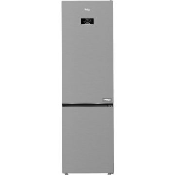 Combina frigorifica BEKO B3RCNA404HXB, No Frost, 355 l, Usi reversibile, Functie congelare rapida, Display control, Vacation Mode, H 203.5 cm, Argintiu, Clasa E