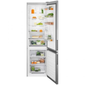 Combina frigorifica Electrolux LNT6MC36U1, 366 L, No Frost, Control electronic, Multi Flow, Iluminare LED, Clasa C, H 201 cm (Argintiu)