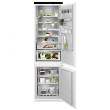 Combina frigorifica incorporabila AEG NSC8M191DS, 269 L, CustomFlex, Ventilator interior, Usi reversibile, Control electronic, Clasa D, H 189 cm (Alb)