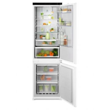 Combina frigorifica incorporabila Electrolux ENT6ME18S, 248 l, Usa reversibila, Control electronic, Fresh Frost Free, Clasa E, H 178 cm (Alb)