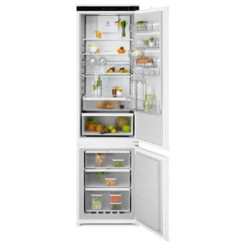 Combina frigorifica incorporabila Electrolux ENT6ME19S, 269 l, Usa reversibila, Control electronic, Fresh Frost Free, Clasa E, H 189 cm (Alb)
