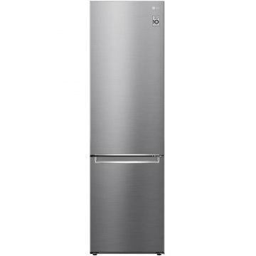 Combina frigorifica LG GBP62PZNCN1, No Frost, 384 l, H 203 cm, Clasa B, Door Cooling, argintiu